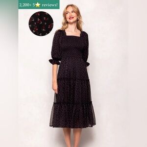 Ivy City Co Madeline Black Ditsy Floral Midi Dress